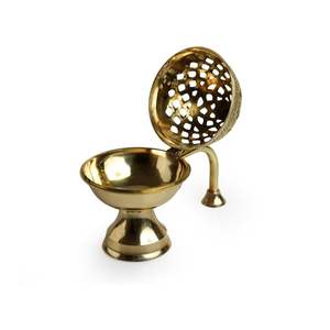 Quemador de Metal Artesanal de Alta Calidad para Derretir Cera de Velas Aromáticas con Aceites Aromáticos de Incienso, Ecológico, Religioso, Indio - Product Image 3