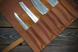 Sac de Chef en Cuir Véritable Robuste Anti-Odeur, Étui Portable pour Couteaux et Ustensiles de Cuisine pour Étudiants en Culinaria LSKR-0088 - Product Image 6