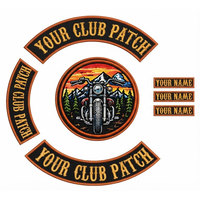 Patchs brodés personnalisés pour vestes de motard, badges de motard personnalisés, patchs dorsaux personnalisés pour clubs, groupes et événements