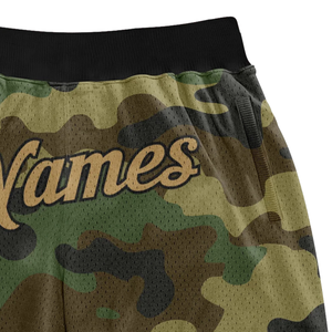 <b>Men</b> Green <b>Camouflage</b> Sublimated Mesh Basketball <b>Shorts</b> Polyester Basketball Uniform Lightweight Team Training Apparel - Product Image 3