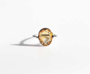 Natural Citrine and Green Amethyst <b>Ring</b> <b>Set</b> 925 <b>Sterling</b> <b>Silver</b> Minimalist Stackable Gemstone Jewelry Handcrafted Dainty <b>Rings</b> - Product Image 2