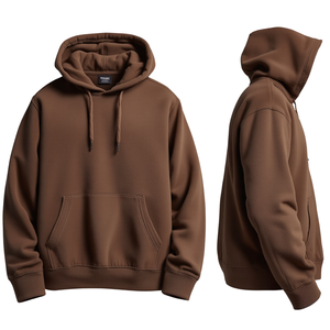 Sweat à capuche surdimensionné en molleton épais 400 GSM pour homme, style streetwear de luxe - Product Image 4