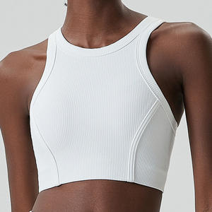 Haut de sport personnalisé pour femme, col rond, court, à manches courtes, extensible, compressif, ajusté, de haute qualité, vente en gros - Product Image 5