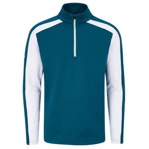 OEM Factory Custom Men's Sporty Style 1/4 Zip Pullover Sweatshirts Stand Collar Stretch Mid-<b>Layer</b> Golf Sweatshirts Regular <b>Tops</b> - Product Image 1