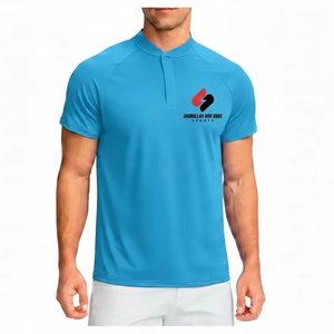 Chemises pour hommes en coton tricoté respirant, anti-plis, séchage rapide, avec logo personnalisé, vente en gros - Product Image 6
