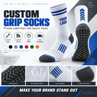 Chaussettes antidérapantes OEM à motif personnalisé, chaussettes de sport pour l'entraînement au football, les sports et la remise en forme