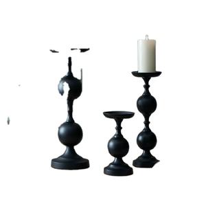 Table Top Matte Black High Quality Ball Design <b>Candle</b> Holder Home Decor New Design <b>Dinner</b> Table - Product Image 1