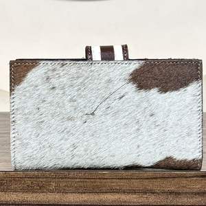 Nueva Llegada, Cartera de Cuero Genuino para Mujer, Diseño Floral con Pelo de Vaca, Monedero, Tarjetero - Product Image 5