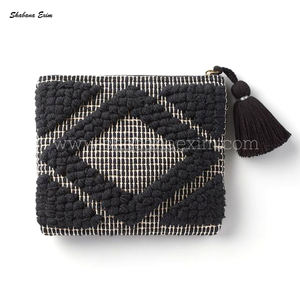 Luxueux à la mode mignon tissé à la main bohème pochette pour femmes mode Boho sacs avec broderie fermeture à glissière doublure en coton inde - Product Image 5