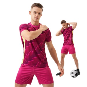 Camisetas para hombre de secado rápido transpirable gimnasio Fitness fútbol Jersey conjunto logotipo personalizado nombre barato fútbol Jersey camisa - Product Image 1