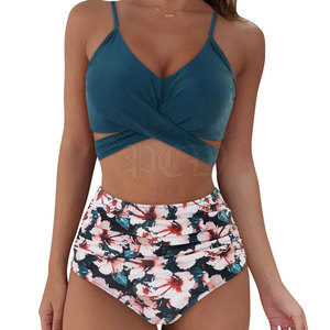 Conjunto de Bikini para Mujer, Dos Piezas, Traje de Baño Moderno para Verano, Ropa de Playa para Vacaciones, Diseño Personalizado, Cintura Alta, Ligero - Product Image 4