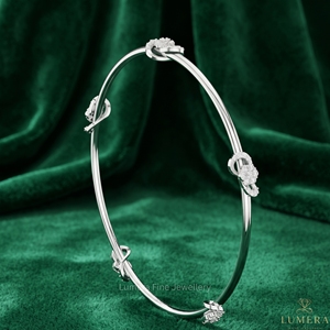Brazalete Minimalista de Lujo con Racimo de Diamantes para Mujer, Certificado IGI, Chapado en Rodio, Joyería Personalizada, Oro de 9KT/10KT/14KT/18KT - Product Image 4
