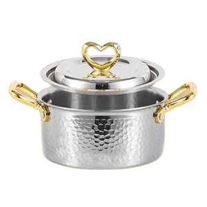 Stainless Steel Hammered Hot <b>Pot</b> Premium Double Wall Insulated Casserole Traditional Chapati Food Storage Serving <b>Pot</b> - Product Image 6