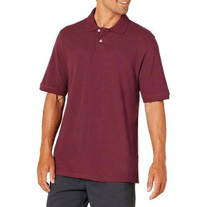 เสื้อยืดโปโลแขนสั้นสำหรับผู้ชายแบบแห้งเร็วปักด้วยสีพื้นแขนสั้นขนาดใหญ่พิเศษ - Product Image 1