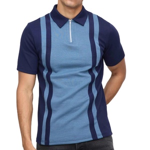 Summer Short Sleeve <b>Half</b> Zip Polo <b>Shirts</b> Casual Men's Business Polo <b>shirt</b> - Product Image 1