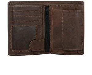 Premium Genuine <b>Leather</b> Tri Fold <b>Wallet</b> <b>Men</b> Custom Logo Real Cowhide Card Holder Small Vintage <b>Wallet</b> LTW-0197 - Product Image 6