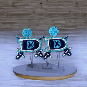 ต่างหูดีไซน์สีสันสดใส ประดับลูกปัดปักลาย งานฝีมือ ต่างหูแฟชั่นสั่งทำได้ สวยหรู สไตล์ห้อยระย้า - Product Image 4