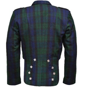 Veste et gilet en laine écossaise Prince Charlie de haute qualité |   Tenue traditionnelle des Highlands pour hommes, en jacquard - Product Image 2