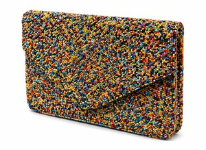 Pochette à perles multicolores |   Porte-monnaie enveloppe fait main |   Sac à main de soirée élégant |   Sac à main ethnique bohème pour soirée - Product Image 2