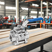 Vanne à boisseau sphérique en acier inoxydable LYC BT-3AK 1 pouce, capacité 1000 PSI, DN15-DN50, passage plein, commande manuelle, filetage BSP, OEM, eau, huile, gaz