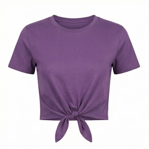 เสื้อยืดครอปผู้หญิงสีสันสดใสสไตล์ฮิปฮอป ผ้าฝ้ายย้อมสีแบบไทได ทรงพอดีตัว แฟชั่นลำลองสำหรับฤดูร้อน - Product Image 1