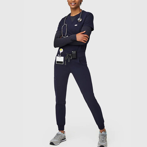 Unisex Hospital Uniform Breathable Lightweight Cotton <b>Scrub</b> Suit Customizable Comfortable Woven <b>Scrub</b> <b>Top</b> Pants for Medical - Product Image 1