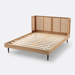 Premium Teak Wooden <b>Bed</b> <b>Frame</b> with Contemporary Style and Noise Free Structure for Modern Bedrooms - Product Image 4