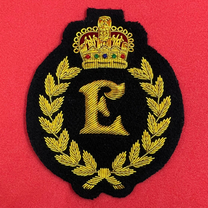 Blazer Badge Handmade Gold Bullion Wire Embroidered Customized Designs Alphabet Blazer Badge Polo Shirts Jacket <b>Hats</b> Patches - Product Image 5