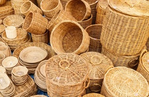 High Quality Bamboo <b>Basket</b> Handwoven Durable Export Supplier - Product Image 5