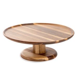 Modern Round Wood <b>Cake</b> <b>Stand</b> Handmade Pedestal Dessert Display for Wedding Birthday Party Table for hotel - Product Image 3