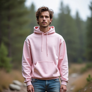 Sudadera con capucha funcional extragrande de algodón grueso para hombre, estilo streetwear personalizado, con cremallera, color degradado, vintage, lisa, con lavado ácido - Product Image 2