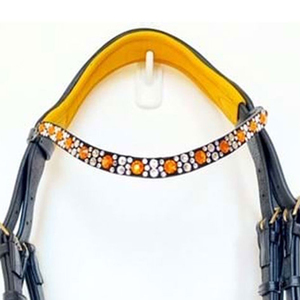 Juego de cabezada y brida para caballo de alta calidad en cuero premium con riendas a juego para equitación - Product Image 4