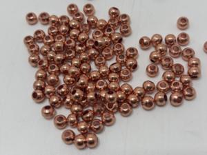Perles en cuivre de 6 mm, perles rondes en métal massif pour la fabrication de bijoux, fournitures artisanales, vente en gros, accessoires métalliques pour artisans - Product Image 2