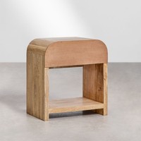 Table de chevet rectangulaire Vandana Arion Lunaris 45x30 cm en bois de manguier et MDF