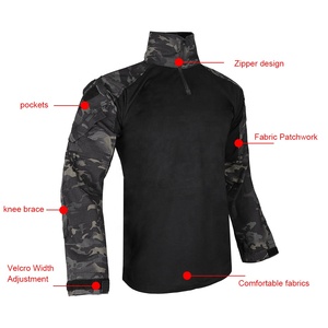 Camisa Táctica Ligera de Manga Larga para Hombre Sinairsoft, de Algodón y Poliéster, Camuflaje, Cómoda, con Logotipo y Color Personalizados - Product Image 2