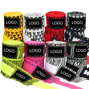 Bandages de boxe professionnels personnalisés en nylon et coton, légers et durables, de 180 pouces, de haute qualité, pour la gym, collection 2026 - Product Image 5