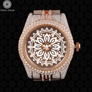 Charm_Jewels Luxury Women's <b>Diamond</b> <b>Watch</b> 38mm Round Analog Quartz Stainless Steel Band Folding Clasp - Product Image 4