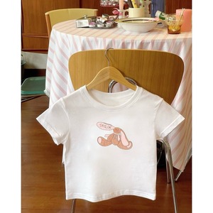 Custom Printed Summer Beach Shell, Flower, Juice Print T-shirt, Women Aesthetic Graphic Crop <b>Top</b>, Custom Clothing Factory - Product Image 6
