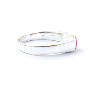 Ruby Agate Gemstone Square Shape <b>Adjustable</b> <b>Ring</b> 3.1 Grams for Unisex Jewelry Daily Wear, Stylish Gift - Product Image 3