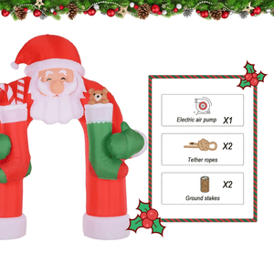 Gigantesco Babbo Natale Gonfiabile per Decorazioni Natalizie da Esterno, Addobbi Festivi per il Giardino per la Stagione - Product Image 2