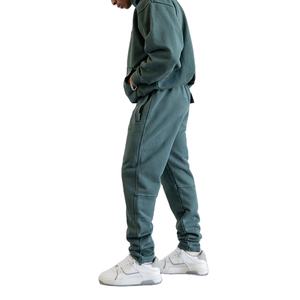 Pantalones de chándal de algodón Unisex, ropa de calle de alta calidad, en blanco, ajustados, chándal liso para adultos - Product Image 2