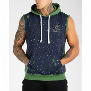 Sudaderas sin Mangas para Hombre, Diseño OEM, Moda, Más Vendidas, Ligeras, para Fitness, Básicas, Mezcla de Algodón - Product Image 3