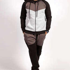 Ensemble de survêtement en coton personnalisé pour homme, respirant, séchage rapide, coupe athlétique, design imprimé de haute qualité, survêtements confortables pour homme - Product Image 1