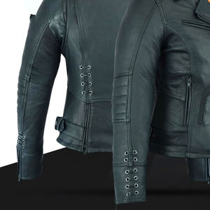 Chaqueta de Motocicleta de Cuero para Mujer, Profesional, Impermeable, Resistente al Viento, Transpirable, Tallas Grandes, Estilo Moderno, Última Colección - Product Image 5