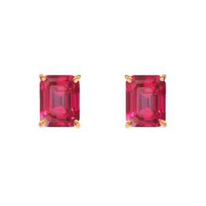 Pendientes de rubí de Mozambique, rojo radiante, plata de ley 925, chapados en oro de 14 quilates, joyería para mujer, regalo - Product Image 4