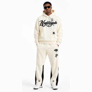 Conjunto Deportivo Personalizado con Logotipo, Sudadera con Cierre y Pantalones Deportivos de Algodón, Estilo Urbano para Invierno - Product Image 1