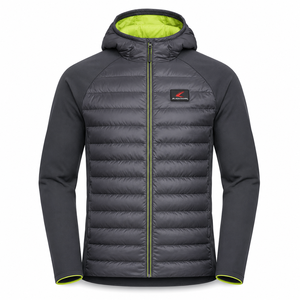 Wholesale High Quality Waterproof 100% Polyester <b>Long</b> Stand Collar Streetwear Front Logo Casual Puffer <b>Jacket</b> - Product Image 4