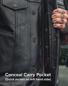 High Quality Genuine <b>Leather</b> Biker Vest Men’s Modern Motorcycle <b>Sleeveless</b> <b>Jacket</b> with Premium Stitching Wholesale Supplier - Product Image 4