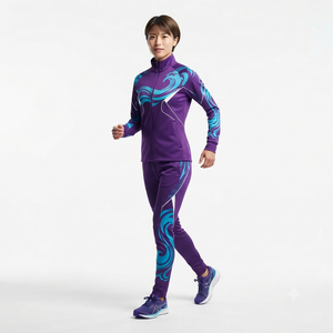 Custom Women Cheerleading Sportswear Tracksuit Matching <b>Jacket</b> and Pants Set Lightweight Athletic Team Uniform - Product Image 1