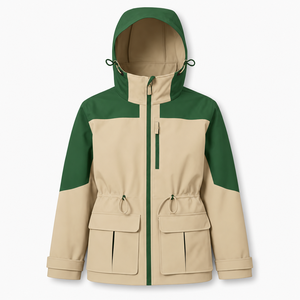 Custom <b>Waterproof</b> Hooded <b>Parka</b> Jacket Windproof Winter Outdoor Coat Color Block Design with Utility Cargo Pockets Casual Wear - Product Image 6